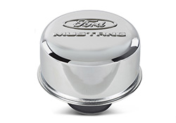 FORD MUSTANG LOGO AIR BREATHER CAP: CHROME