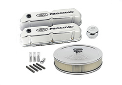 FORD RACING COMPLETE DRESS UP KIT, CHROME FINISH W/ BLACK EMBLEMS