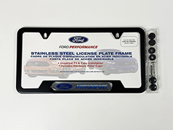 FORD MOTORSPORT LICENSE PLATE FRAME-BLACK SS