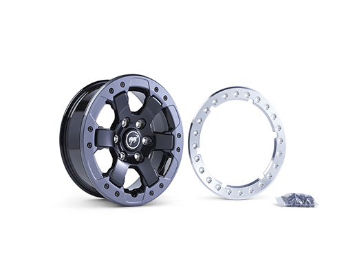 BRONCO 17" X 8.0" BADLANDS BEADLOCK WHEEL KIT