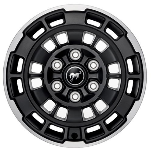 BRONCO 17" X 8.5" MATTE BLACK MACHINED SINGLE WHEEL