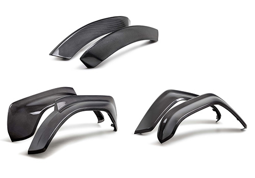 BRONCO RAPTOR CARBON FIBER FENDER FLARES-GLOSS