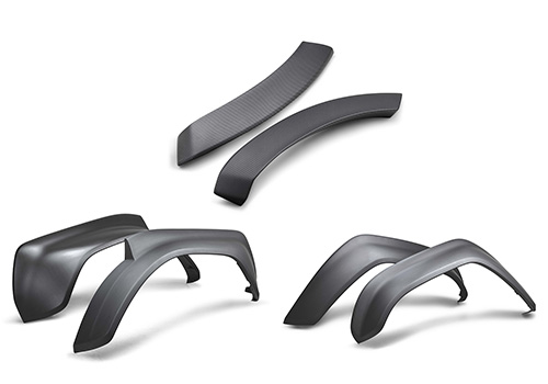 BRONCO RAPTOR CARBON FIBER FENDER FLARE SET-MATTE