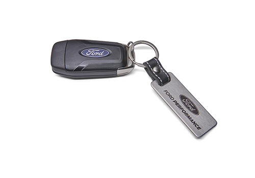 FORD PERFORMANCE CARBON FIBER AND STAINLESS STEEL KEYCHAIN