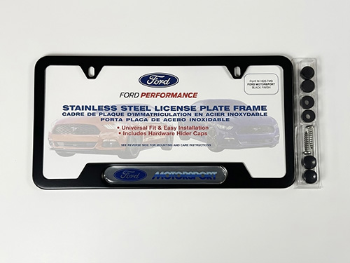 FORD MOTORSPORT LICENSE PLATE FRAME-BLACK SS