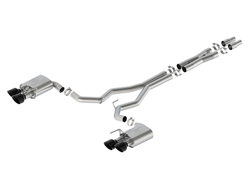 MUSTANG DARK HORSE 5.0L EXTREME CAT-BACK - BLACK TIP