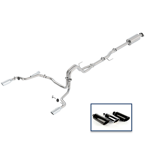 2015-2020 F-150 5.0L CAT-BACK EXTREME EXHAUST SYSTEM - REAR EXIT, CHROME TIPS