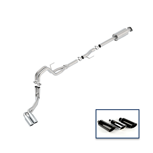 2015-2020 F-150 5.0L CAT-BACK EXTREME EXHAUST SYSTEM - SIDE EXIT, CHROME TIPS