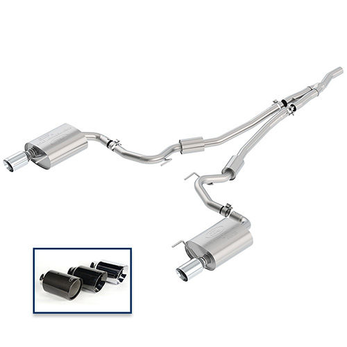 2015-2019 MUSTANG 2.3L ECOBOOST CAT-BACK SPORT EXHAUST SYSTEM WITH CHROME TIPS