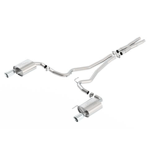 2015-2017 MUSTANG GT 5.0L CAT BACK SPORT EXHAUST SYSTEM - CHROME TIPS