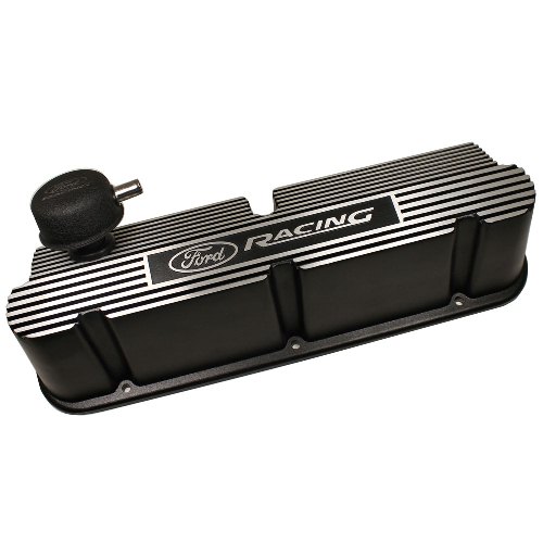 289-302-351W SB FORD RACING BLACK RIBBED ALUMINUM VALVE COVER