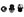 M14 X 1.5 BLACK LUG NUT WHEEL KIT (6)