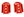 BRONCO REAR TOW HOOK PAIR-RED